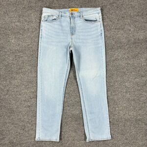Regal Exchange Mens 38x32 Light Wash Stretch Jeans Straight Leg Denim Casual